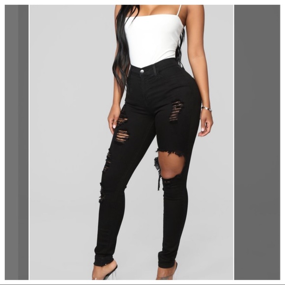 ✨LAST ONES✨Black Ultra Distressed Skinny Jeans - Picture 7 of 9